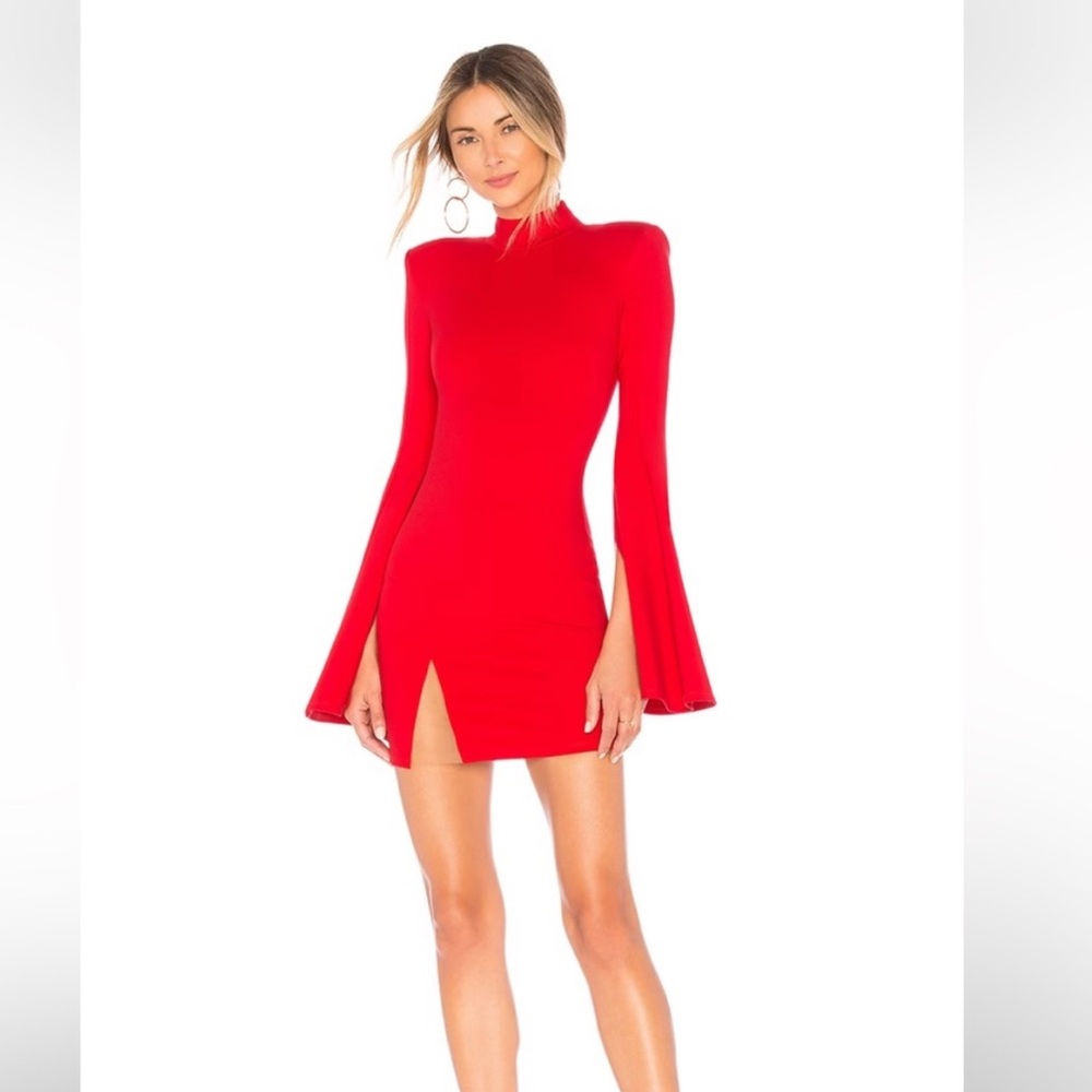 Michael Costello Mr. Gibson Mini Dress in Red